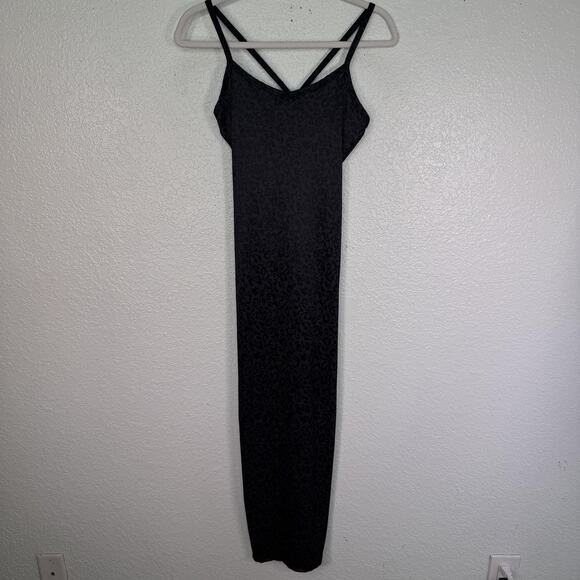 Xgen Dresses & Skirts - Xgen Y2K Dress Women Small Black Floral Slip Maxi Bodycon Stretch Whimsigoth Vtg